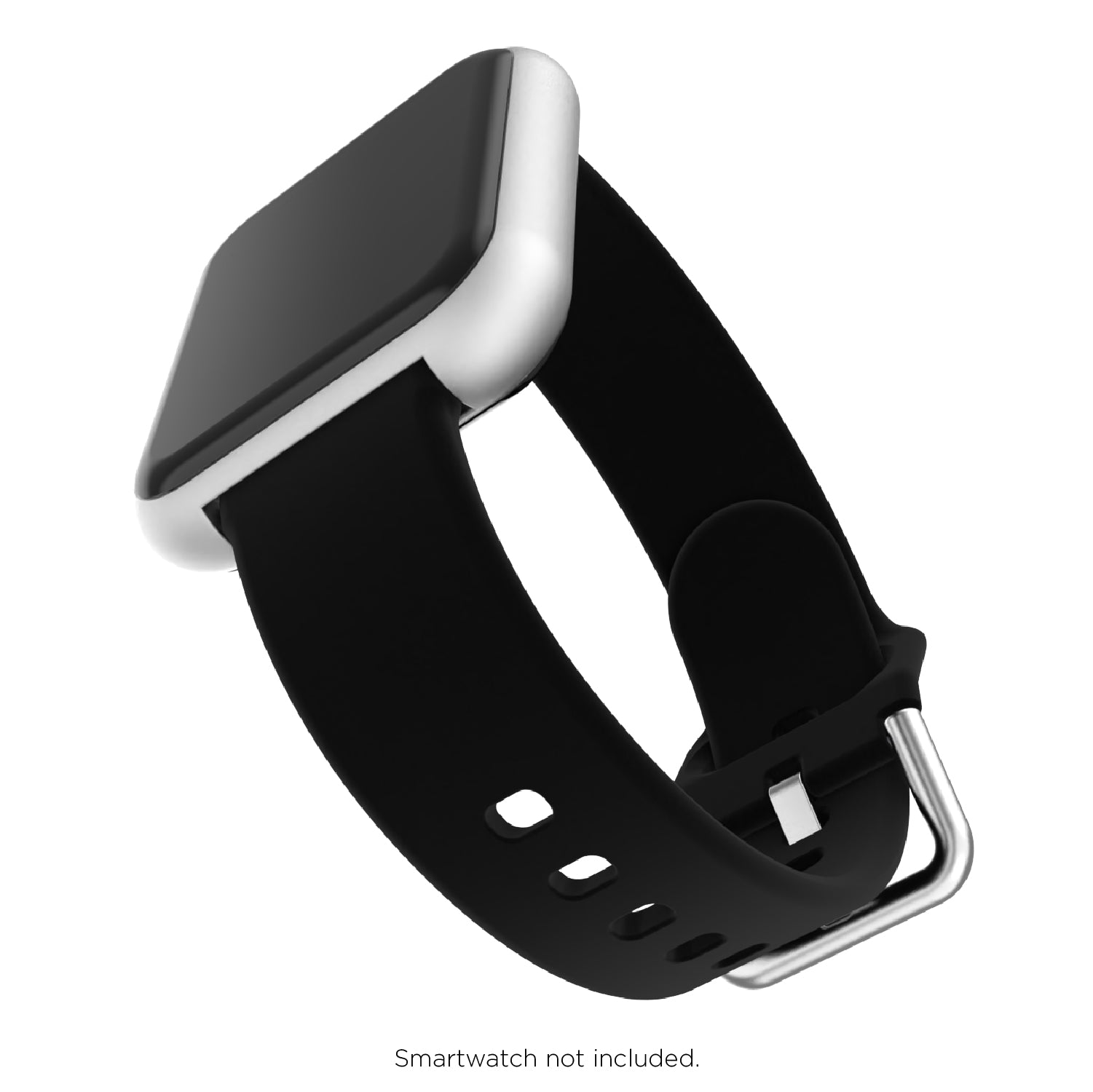 iTouch Air 3 44mm Extra Interchangeable Strap: Black SIlicone affordable smart watch strap