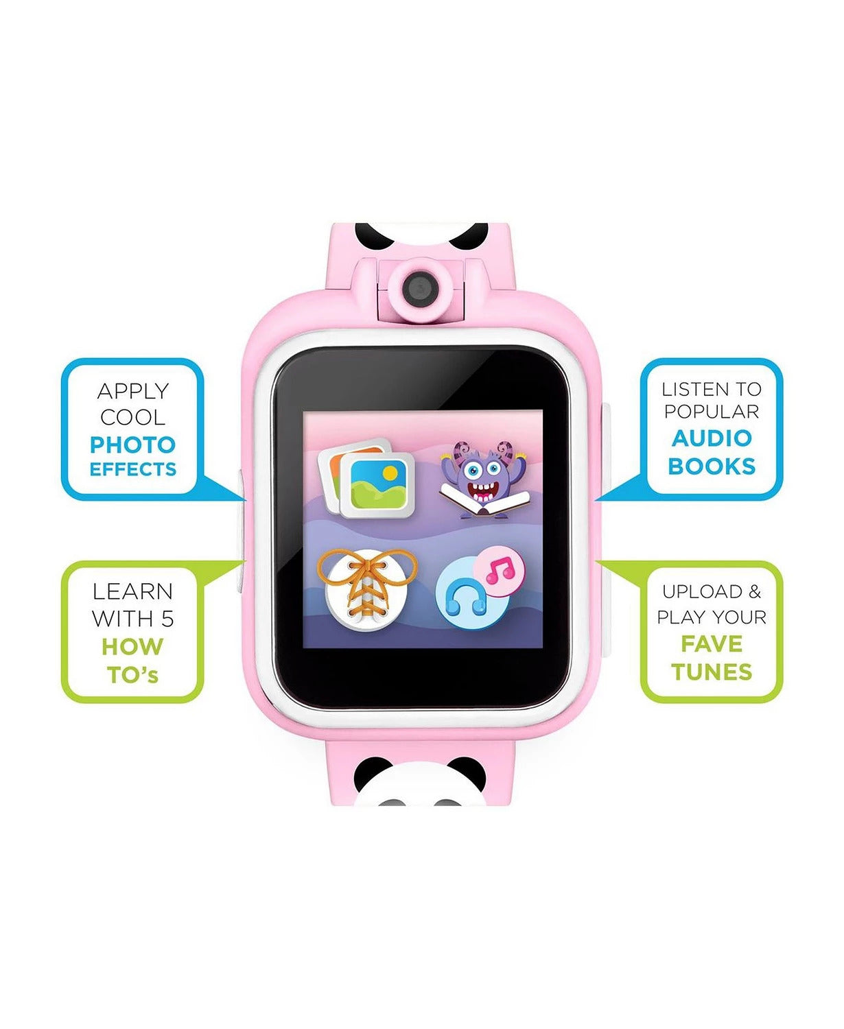 PlayZoom 2 Kids Smartwatch & Earbuds Set: Blush Hello! Panda Print