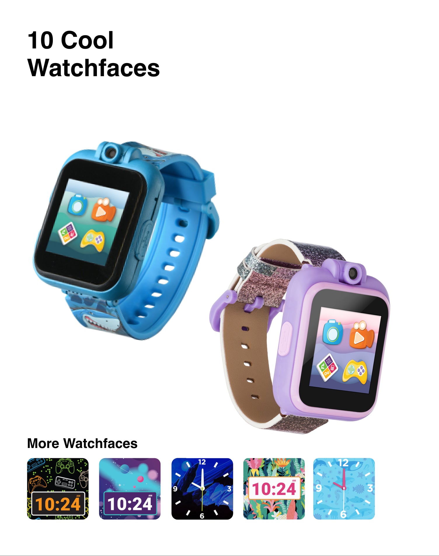 PlayZoom 2 Kids Smartwatch with Headphones: Blue Multi Shark affordable smart watch with headphones